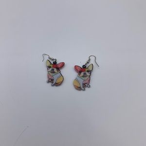 Cute & Adorable Anime Chihuahua Dog Acrylic Colorful Dangle Earrings Brand New!